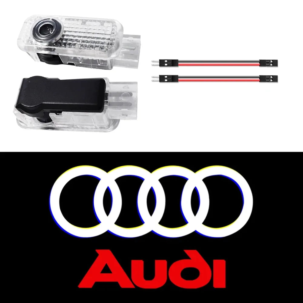2Pcs Led Car Door Logo Light HD