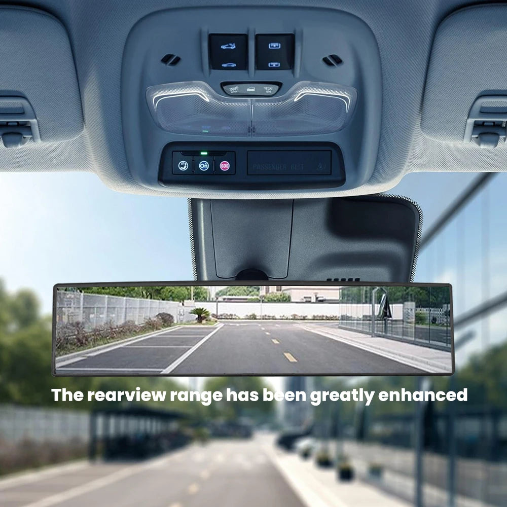 BlindSpot Mirrors Wide Angle Convex Rearview Mirror + Anti Glare (Large)