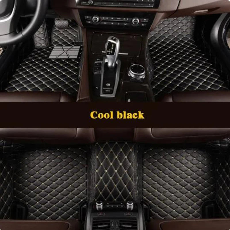 Luxury Leather Car Mat Ibiza 6J 6P MK4 Durable & Waterproof Floorboard Cover