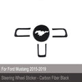 Carbon Fiber Interior Car Steering Wheel Cover For Ford Mustang 2015-2019