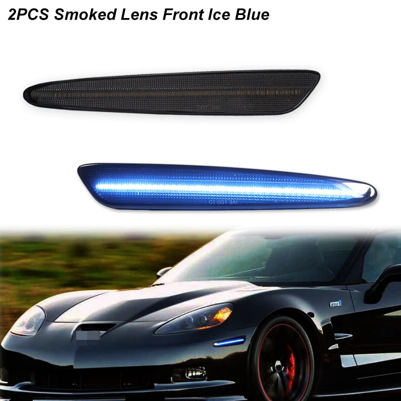 Amber Red or White LED Light Front Rear Bumper  Fender Light For Chevy Corvette C6 2005-2013