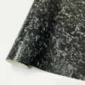 Black Chopped Forged Carbon Fiber Vinyl Wrap DIY Adhesive Film Foil Wrapping Decal
