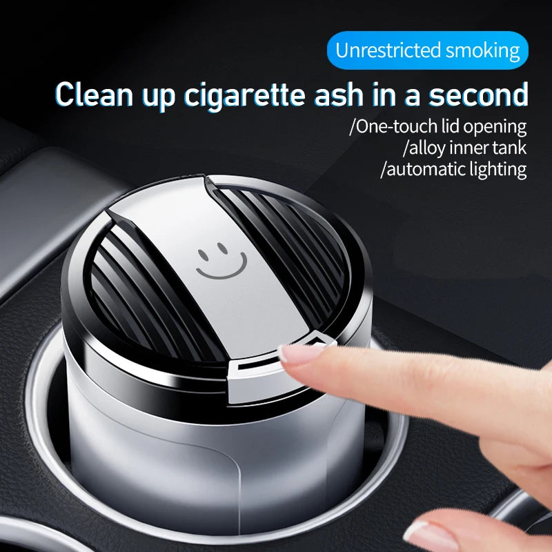 Car Ashtray With LED Lid