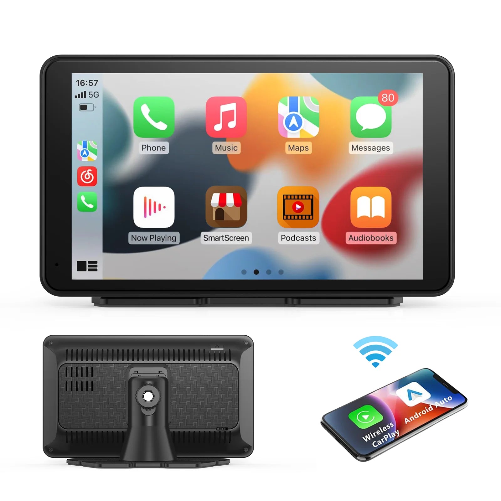 Pionray 7/9/10.26” CarPlay USB & AUX Support + Rearview Camera