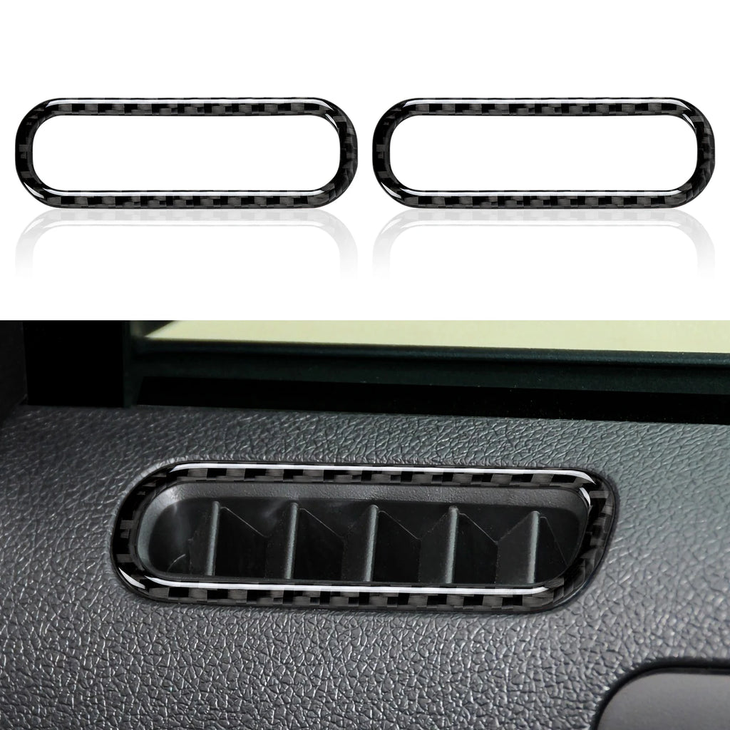 For Ford Mustang GT Shelby (2010-2014) Carbon Fiber Center Console Gear Shift Panel Steering Wheel Trim