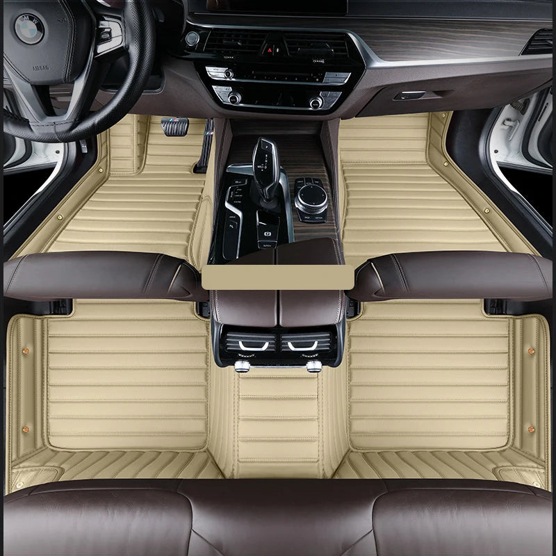 Luxury Leather Car Mat Ibiza 6J 6P MK4 Durable & Waterproof Floorboard Cover