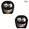 2pcs Smiley Face Head Rest Cover + Washer and Dryer Safe