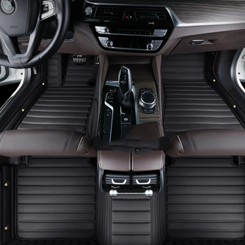 Luxury Leather Car Mat Ibiza 6J 6P MK4 Durable & Waterproof Floorboard Cover