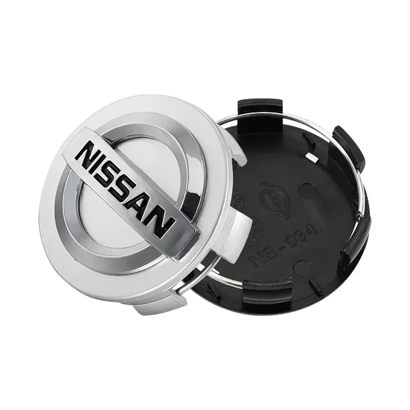60mm Car Logo Wheel Center Caps Rim Badge Covers for Nissan Qashqai X J10 J11 Trail Tiida Teana Skyline Juke X-trail Accessories