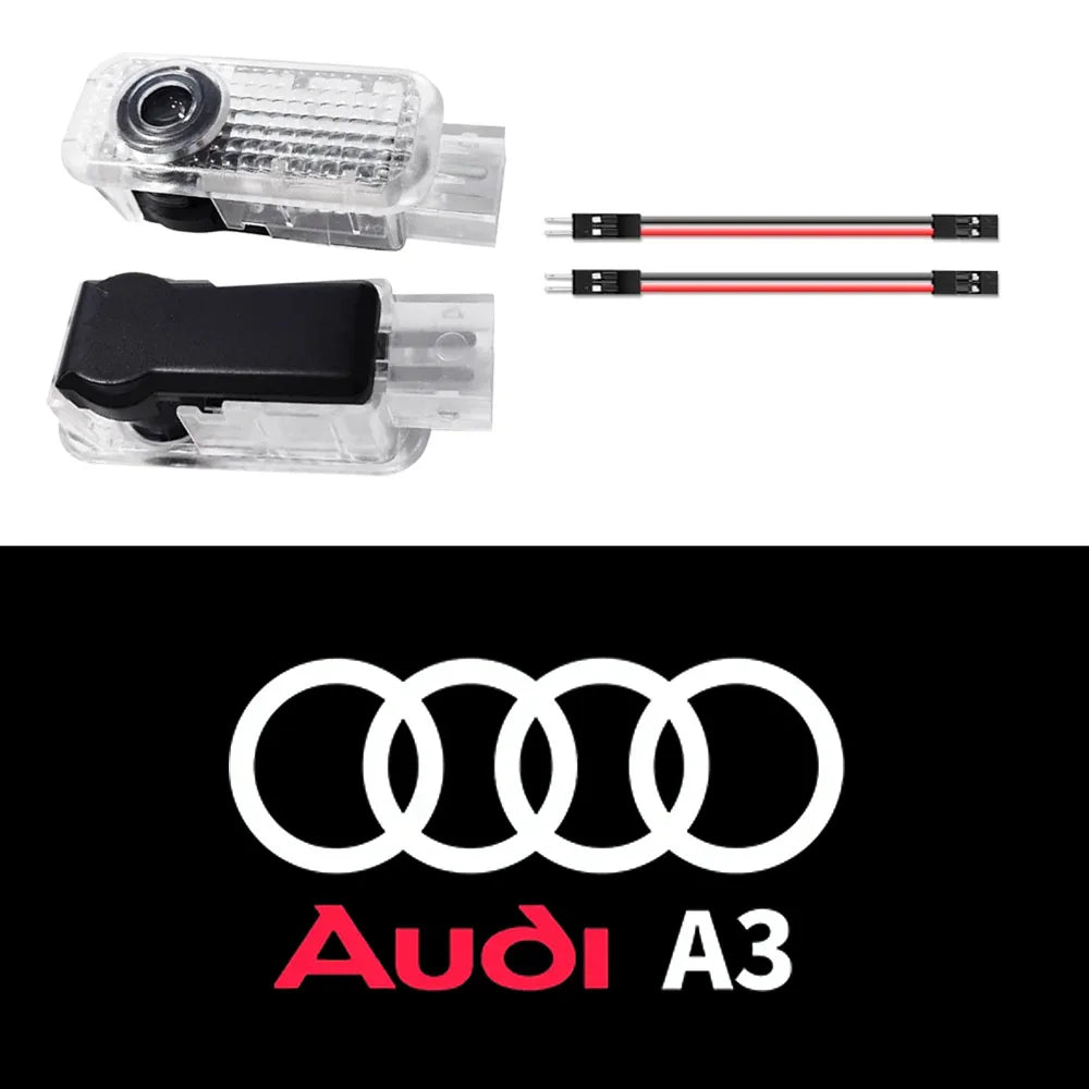 2Pcs Led Car Door Logo Light HD