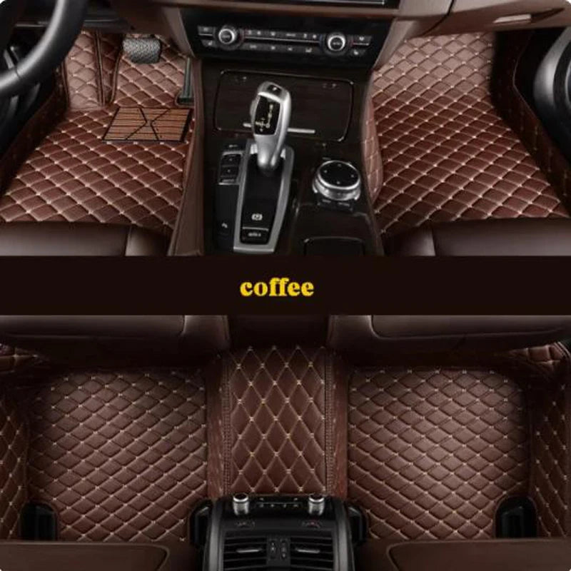 Luxury Leather Car Mat Ibiza 6J 6P MK4 Durable & Waterproof Floorboard Cover
