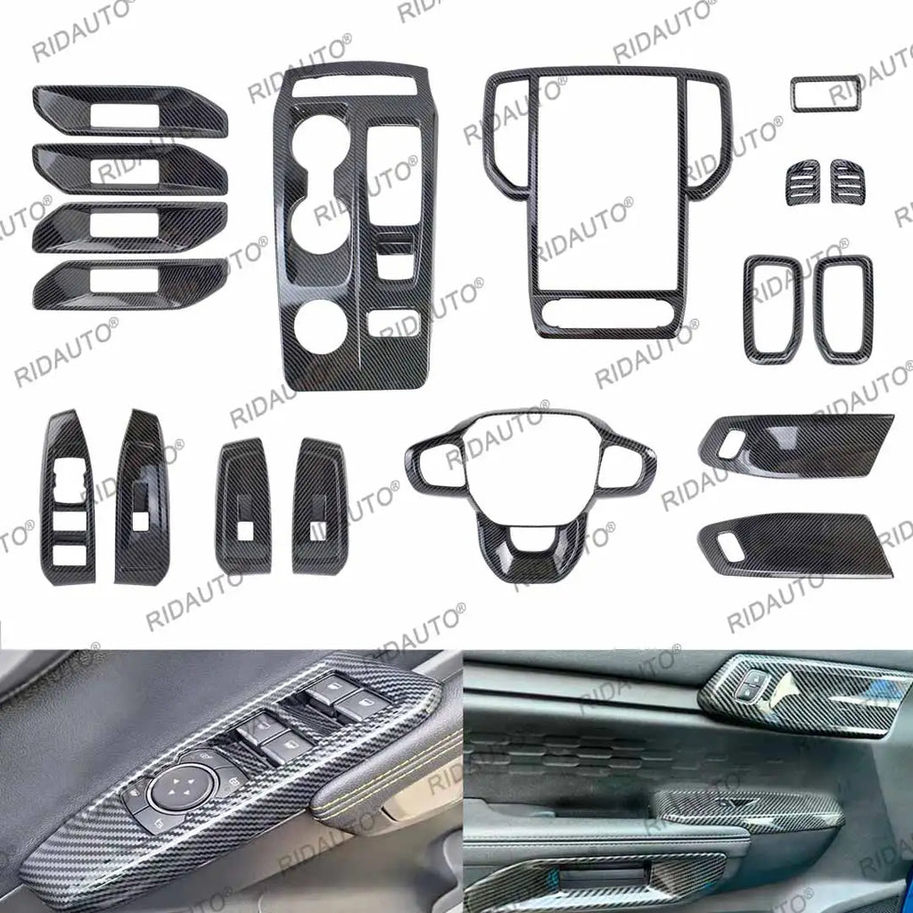Carbon Fiber Interior Cover For FORD RANGER WILDTRAK 2023 2024
