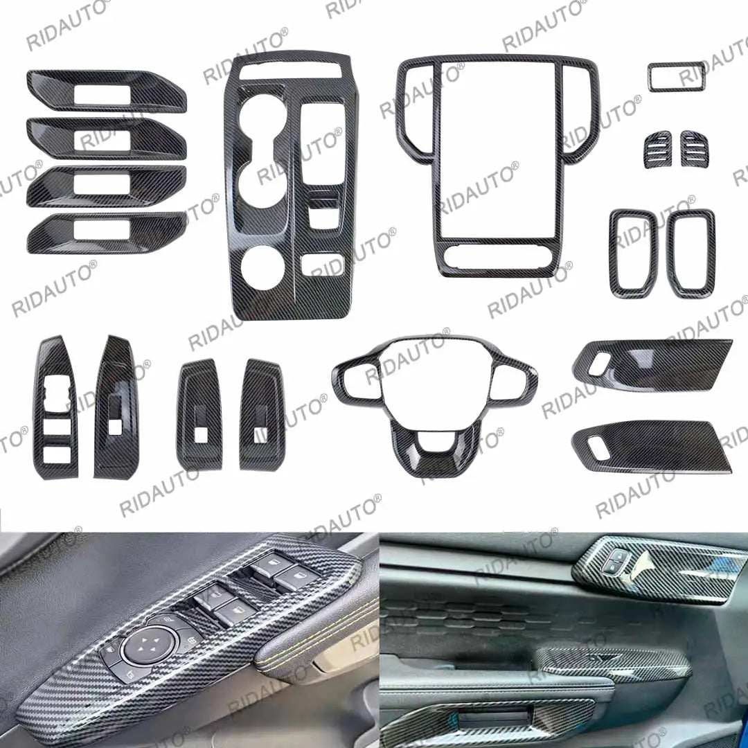 Carbon Fiber Interior Cover For FORD RANGER WILDTRAK 2023 2024