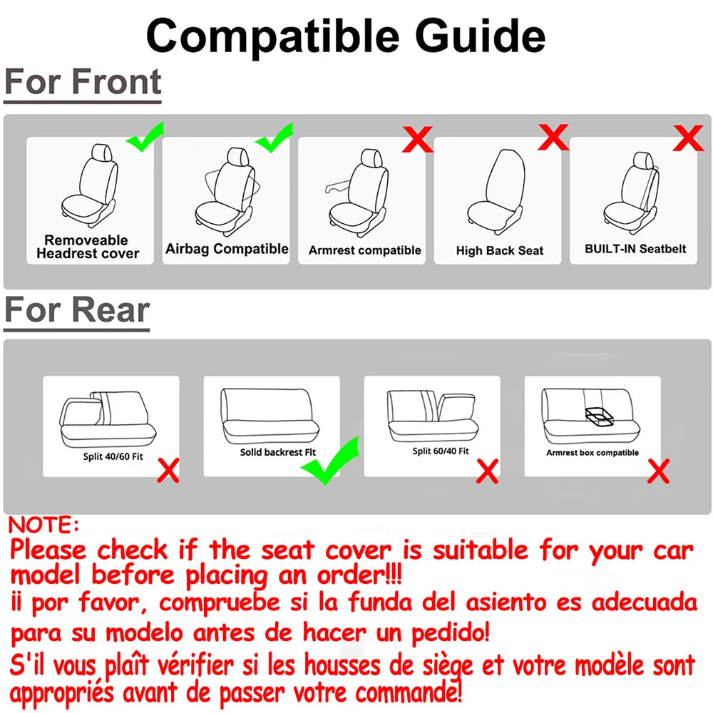 Car Seat Covers (Universal Size Fit For Most Cars, SUV’s, Trucks, or Vans.