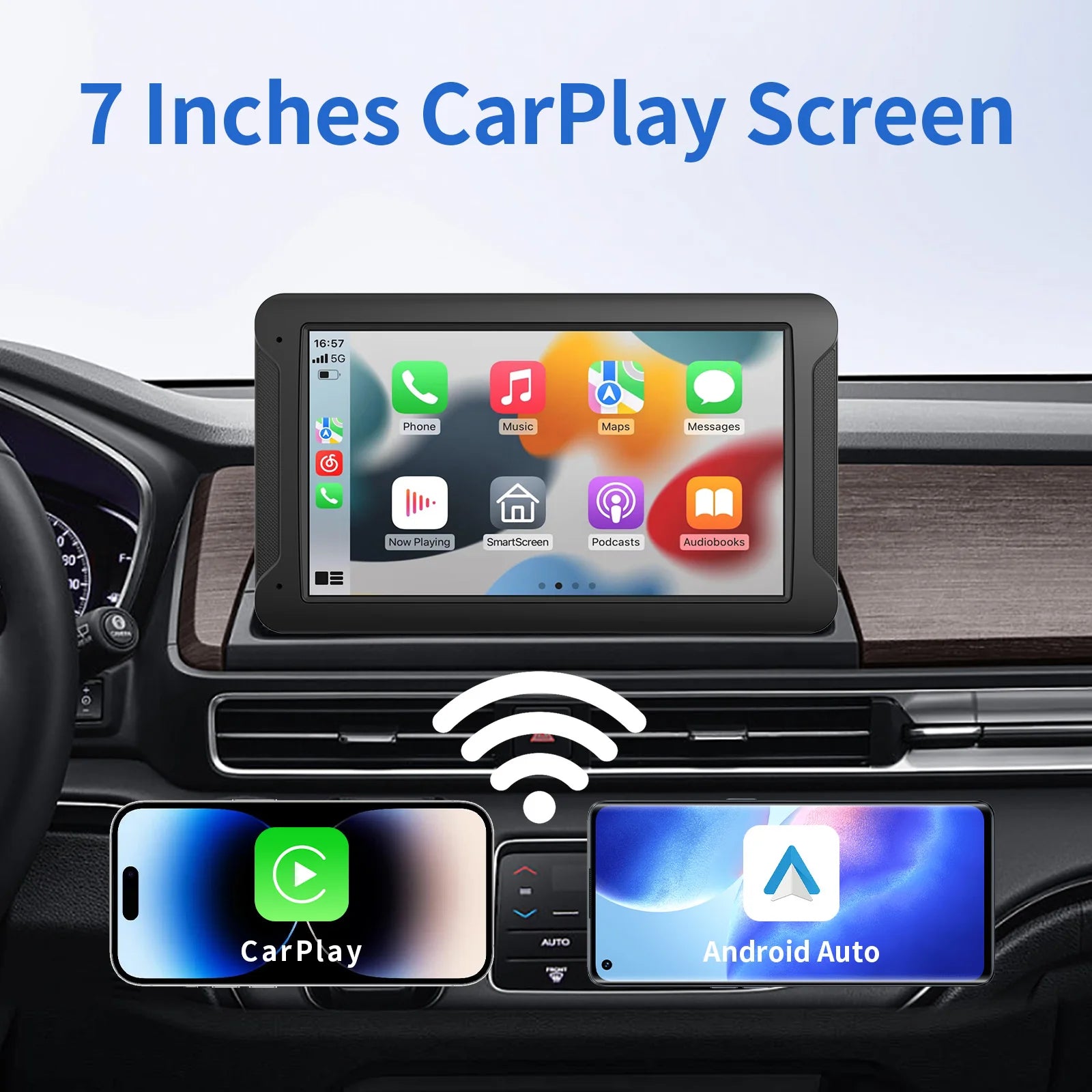 Pionray 7/9/10.26” CarPlay USB & AUX Support + Rearview Camera