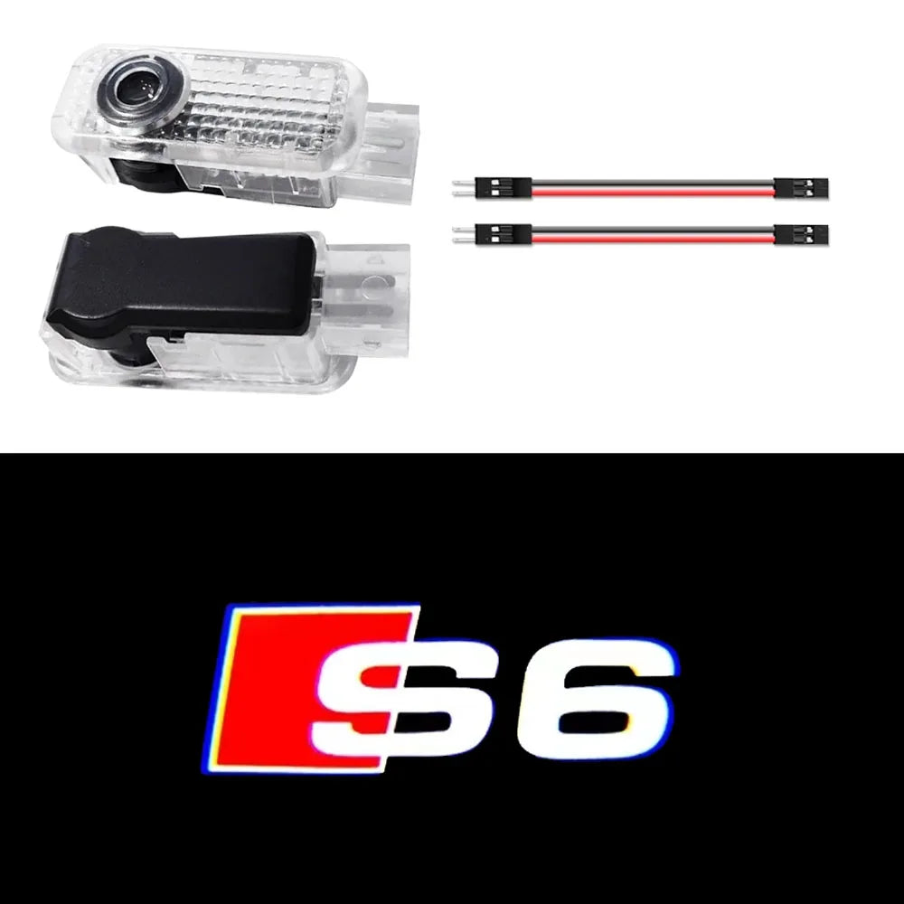 2Pcs Led Car Door Logo Light HD