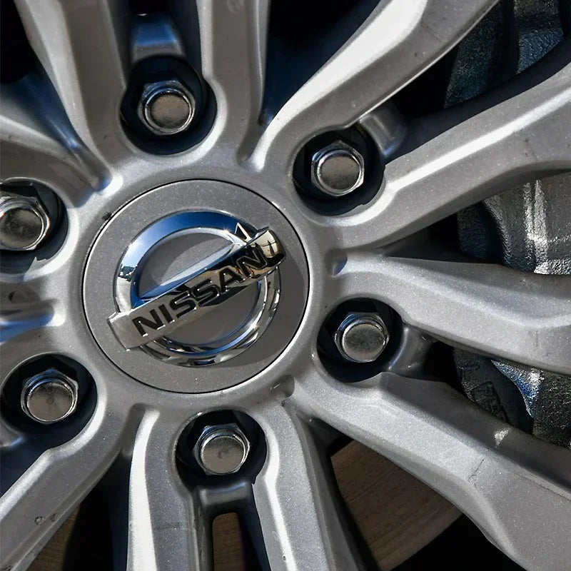 60mm Car Logo Wheel Center Caps Rim Badge Covers for Nissan Qashqai X J10 J11 Trail Tiida Teana Skyline Juke X-trail Accessories