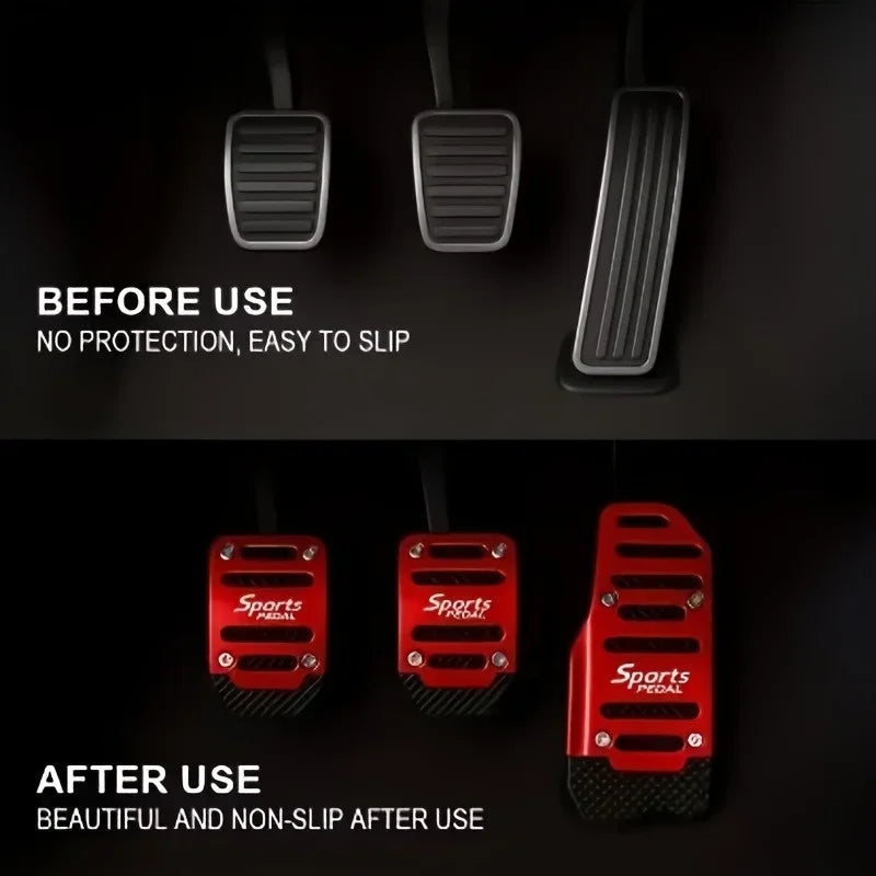 Anti-Slip Car Pedals - Ergonomically Designed, Durable, Suitable For Automatic And Manual Transmission