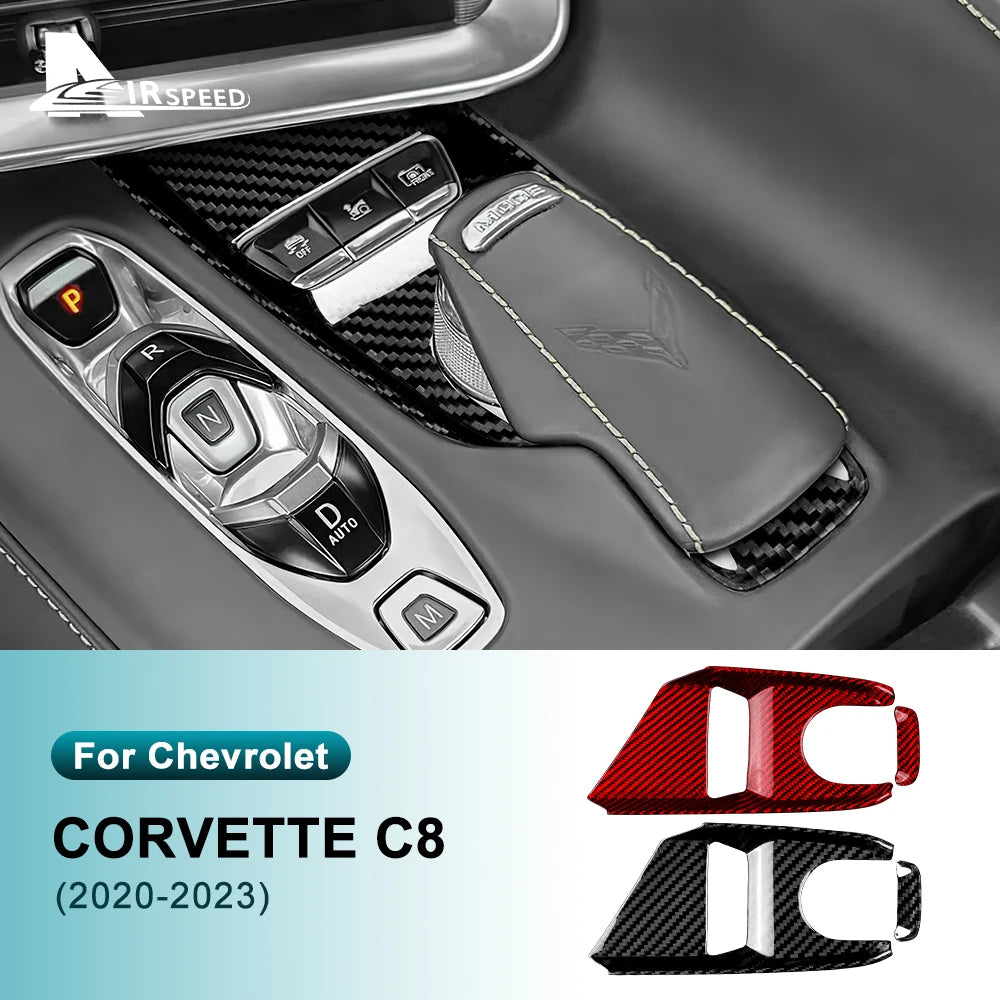 Real Carbon Fiber (Hard) For Chevrolet Corvette C8 Center Control Button Panel