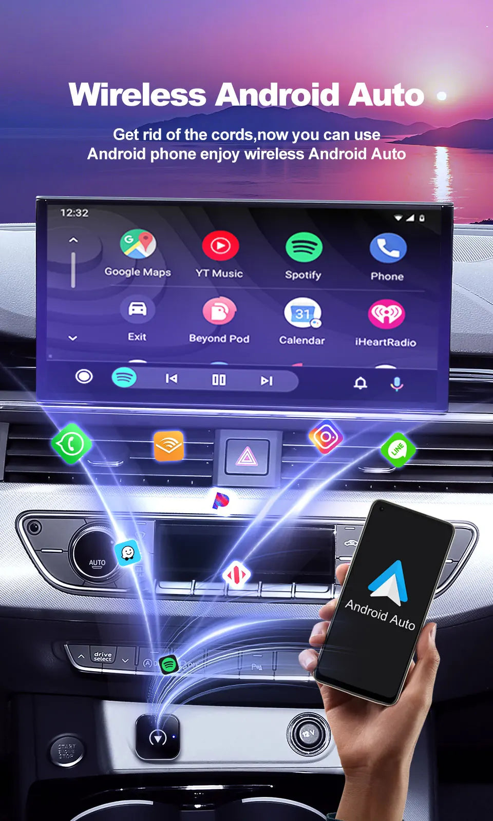 Wireless CarPlay Adapter High-Quality Smart Box 5GHz WiFi Type-C/USB Car Accessory