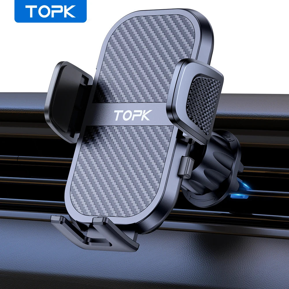 TOPK Air Vent Car Mount,[Big Phones&Thick Case Friendly] for All Phones