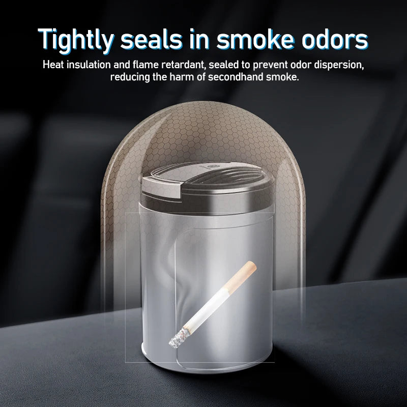 Car Ashtray With LED Lid