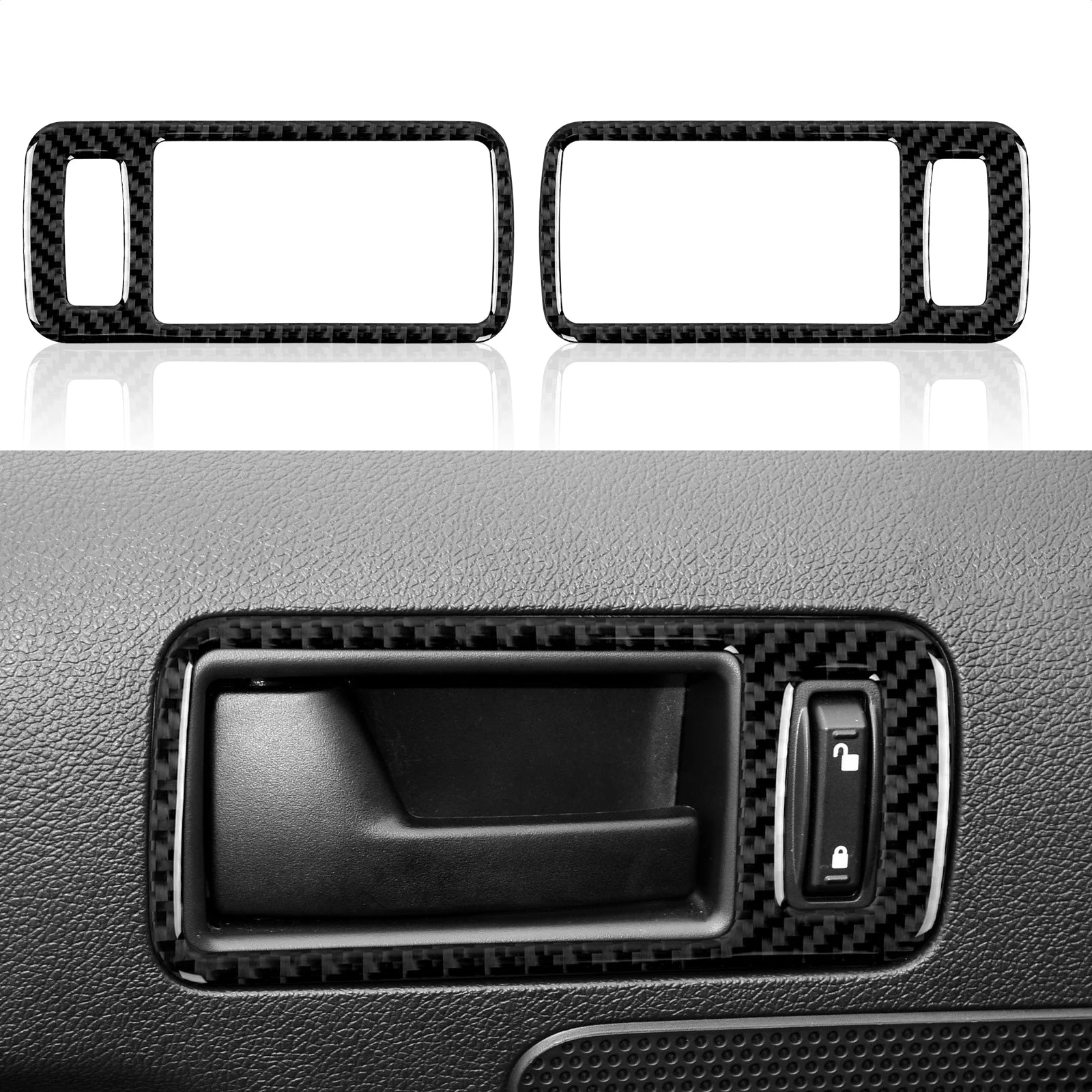 For Ford Mustang GT Shelby (2010-2014) Carbon Fiber Center Console Gear Shift Panel Steering Wheel Trim