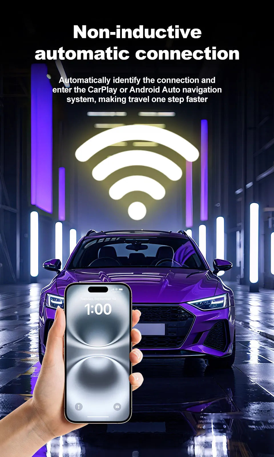 Wireless CarPlay Adapter High-Quality Smart Box 5GHz WiFi Type-C/USB Car Accessory