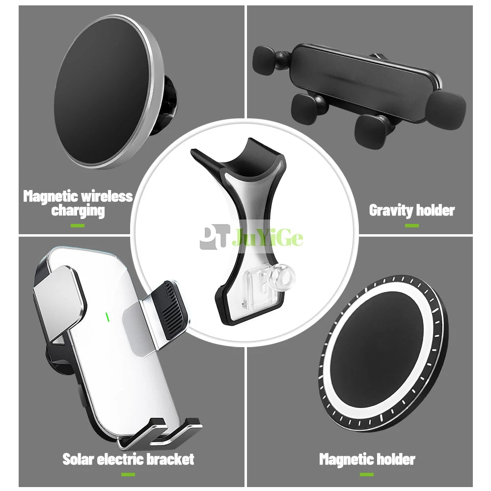Solar Phone Holder For Mercedes Benz C Class + Wireless Charging