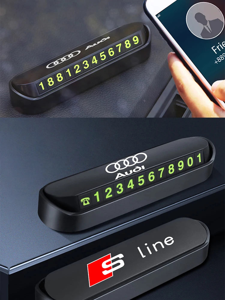 Car Parking Contact Number Plate Move Car Contact Card For Audi