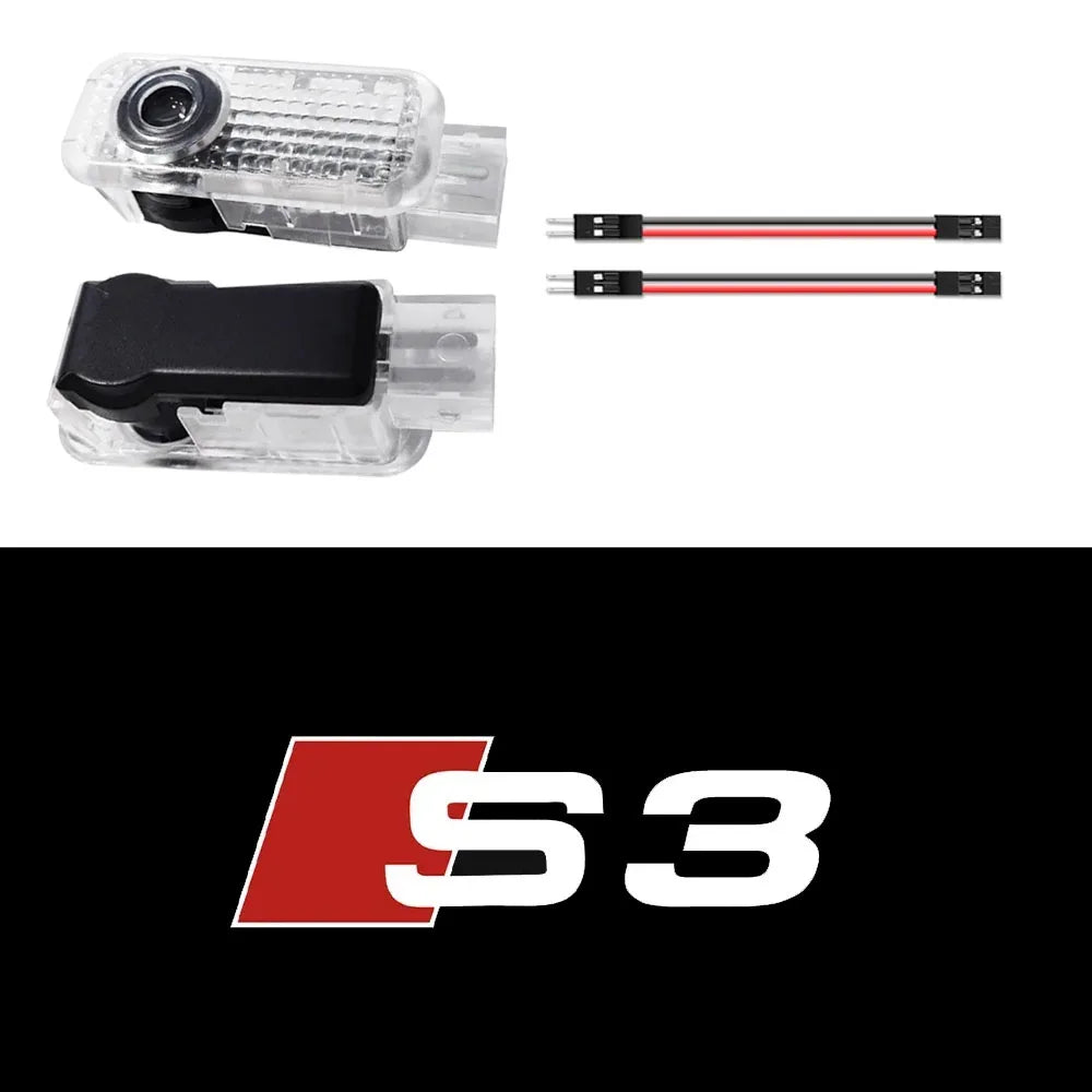 2Pcs Led Car Door Logo Light HD
