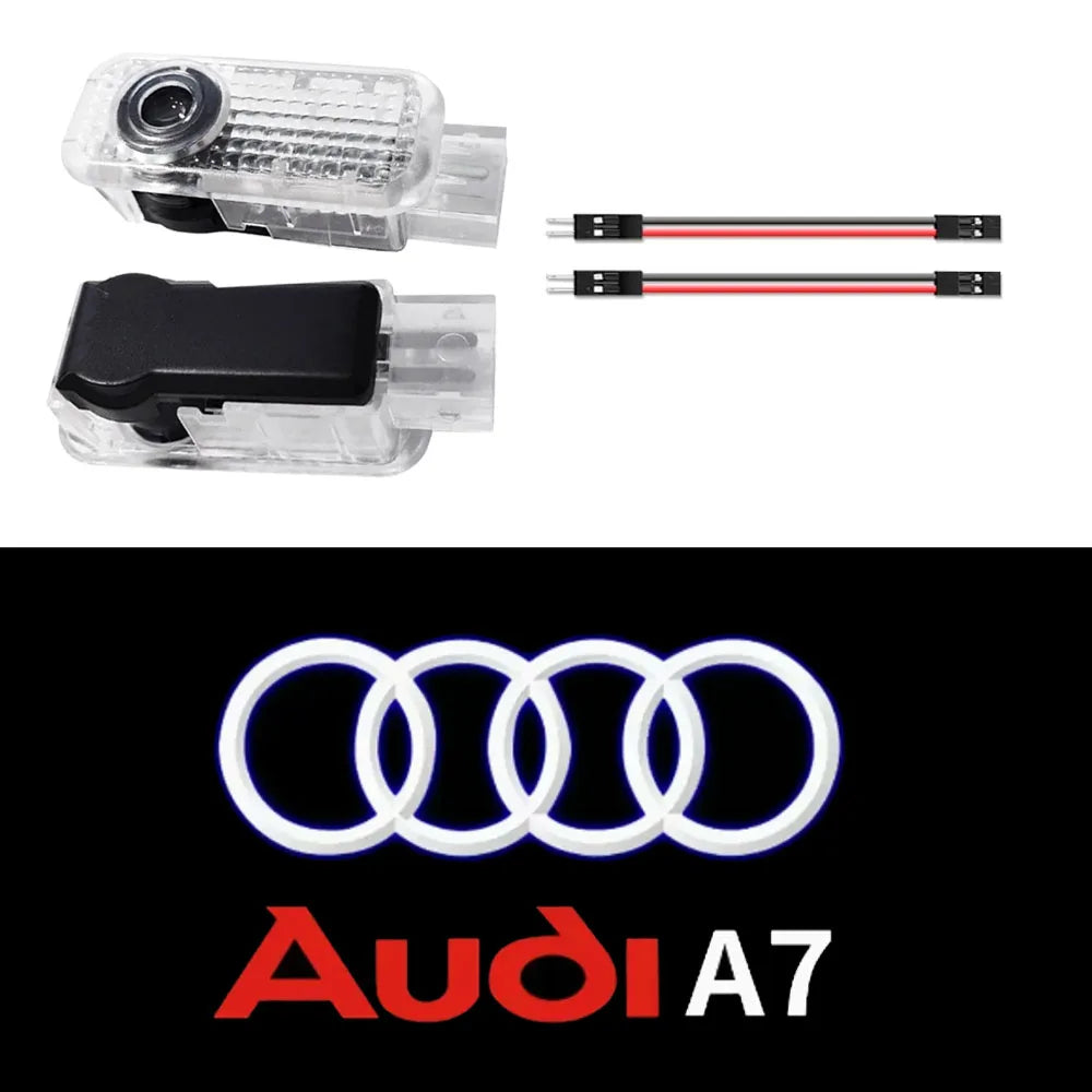 2Pcs Led Car Door Logo Light HD