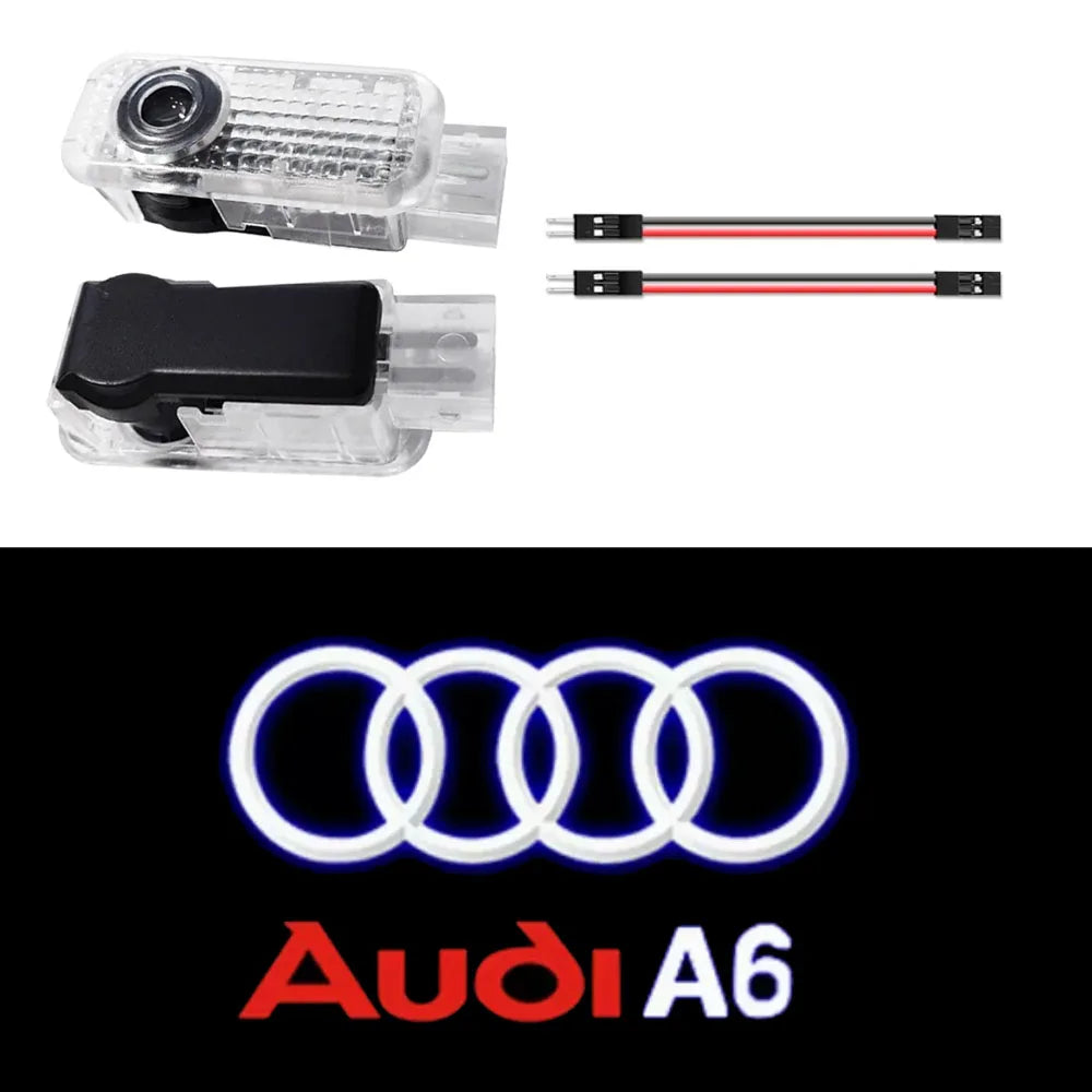 2Pcs Led Car Door Logo Light HD