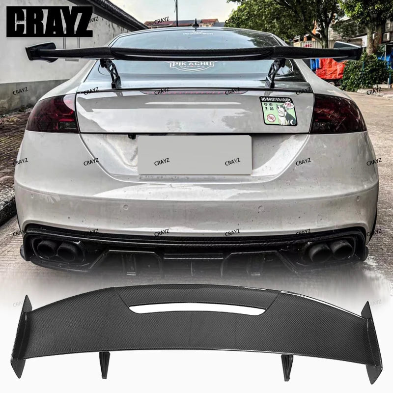 2025 Carbon Fiber & Gloss Black GT Style Rear Spoiler(universal)
