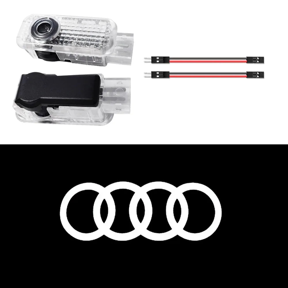 2Pcs Led Car Door Logo Light HD