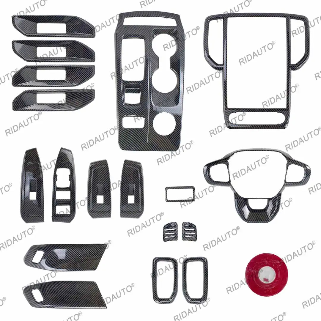Carbon Fiber Interior Cover For FORD RANGER WILDTRAK 2023 2024