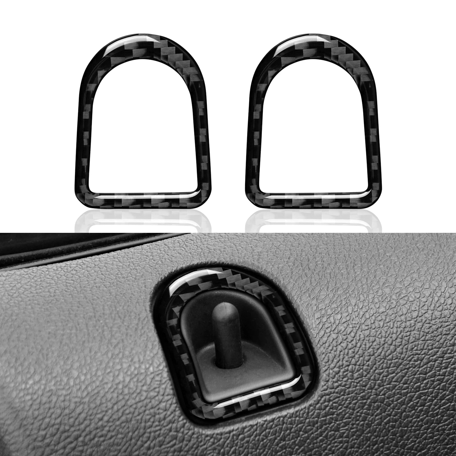 For Ford Mustang GT Shelby (2010-2014) Carbon Fiber Center Console Gear Shift Panel Steering Wheel Trim