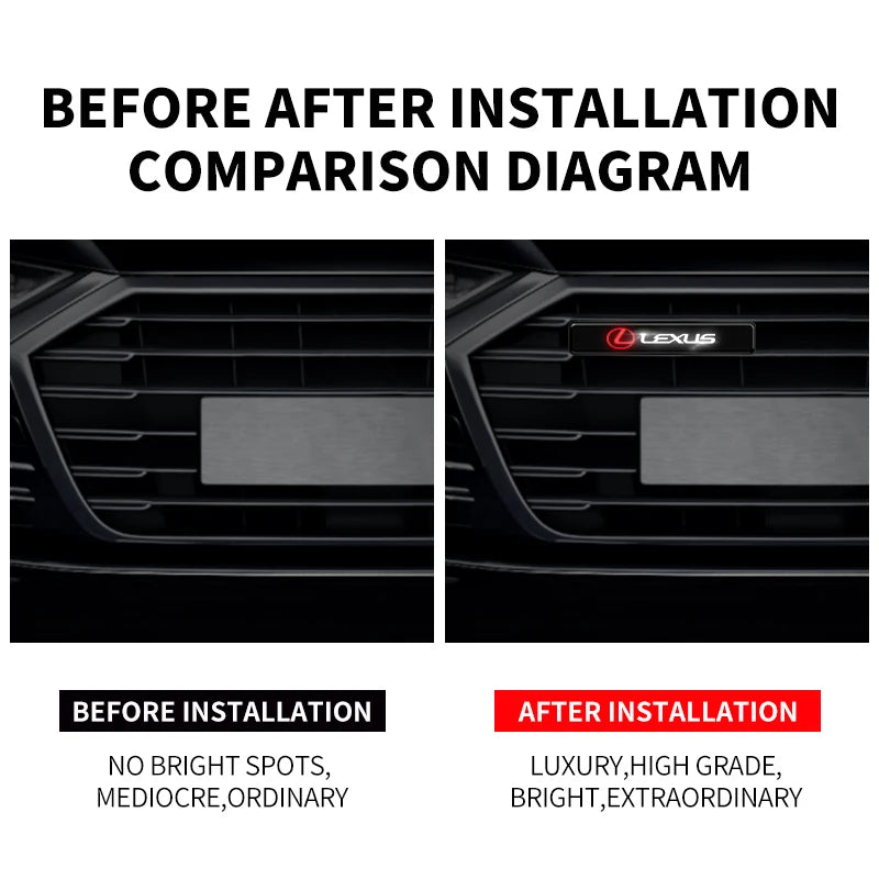 1Pcs Lexus LED Front Grille Badge