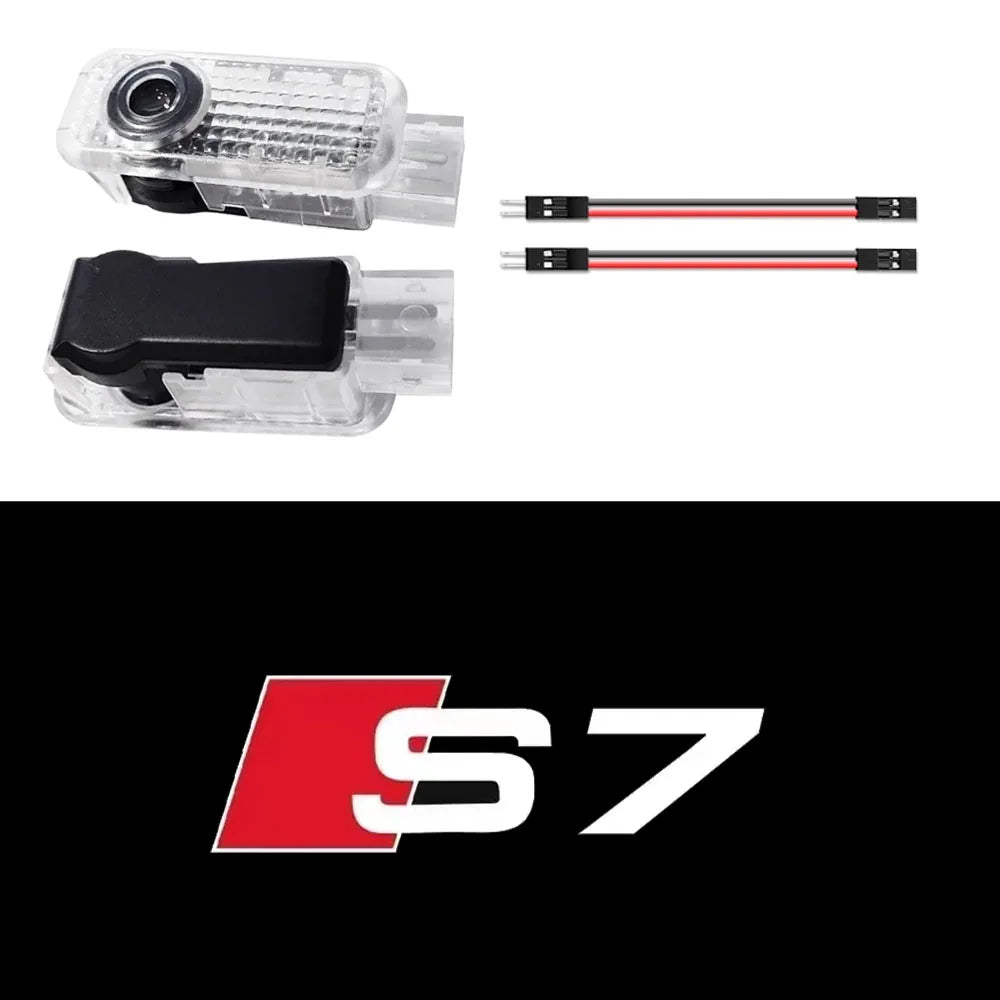 2Pcs Led Car Door Logo Light HD