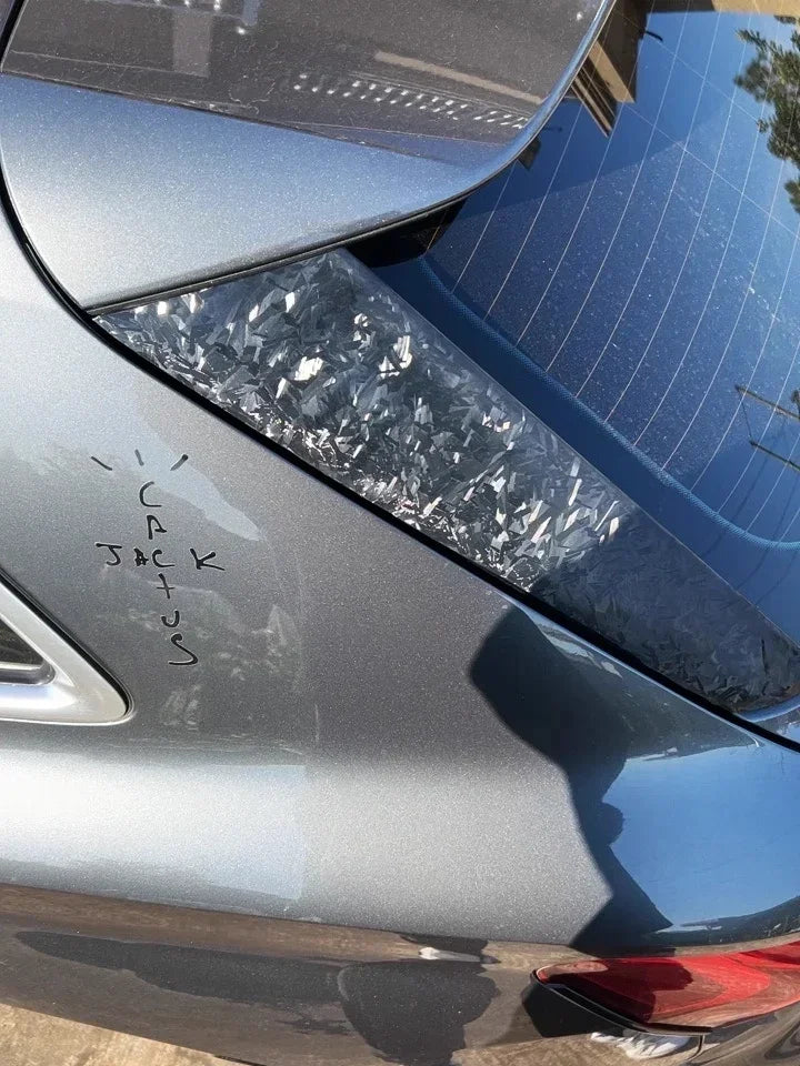 Black Chopped Forged Carbon Fiber Vinyl Wrap DIY Adhesive Film Foil Wrapping Decal