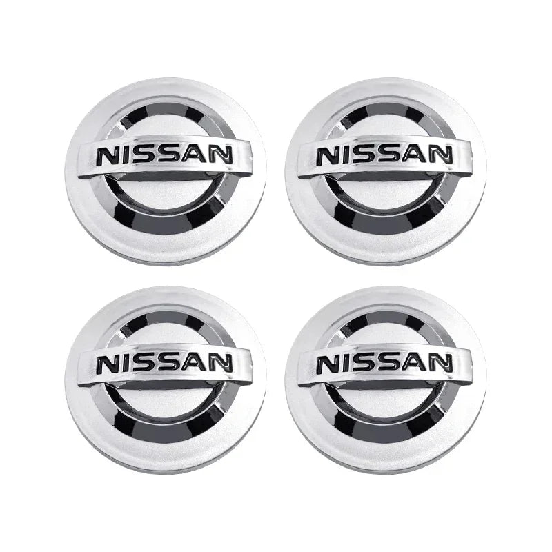60mm Car Logo Wheel Center Caps Rim Badge Covers for Nissan Qashqai X J10 J11 Trail Tiida Teana Skyline Juke X-trail Accessories
