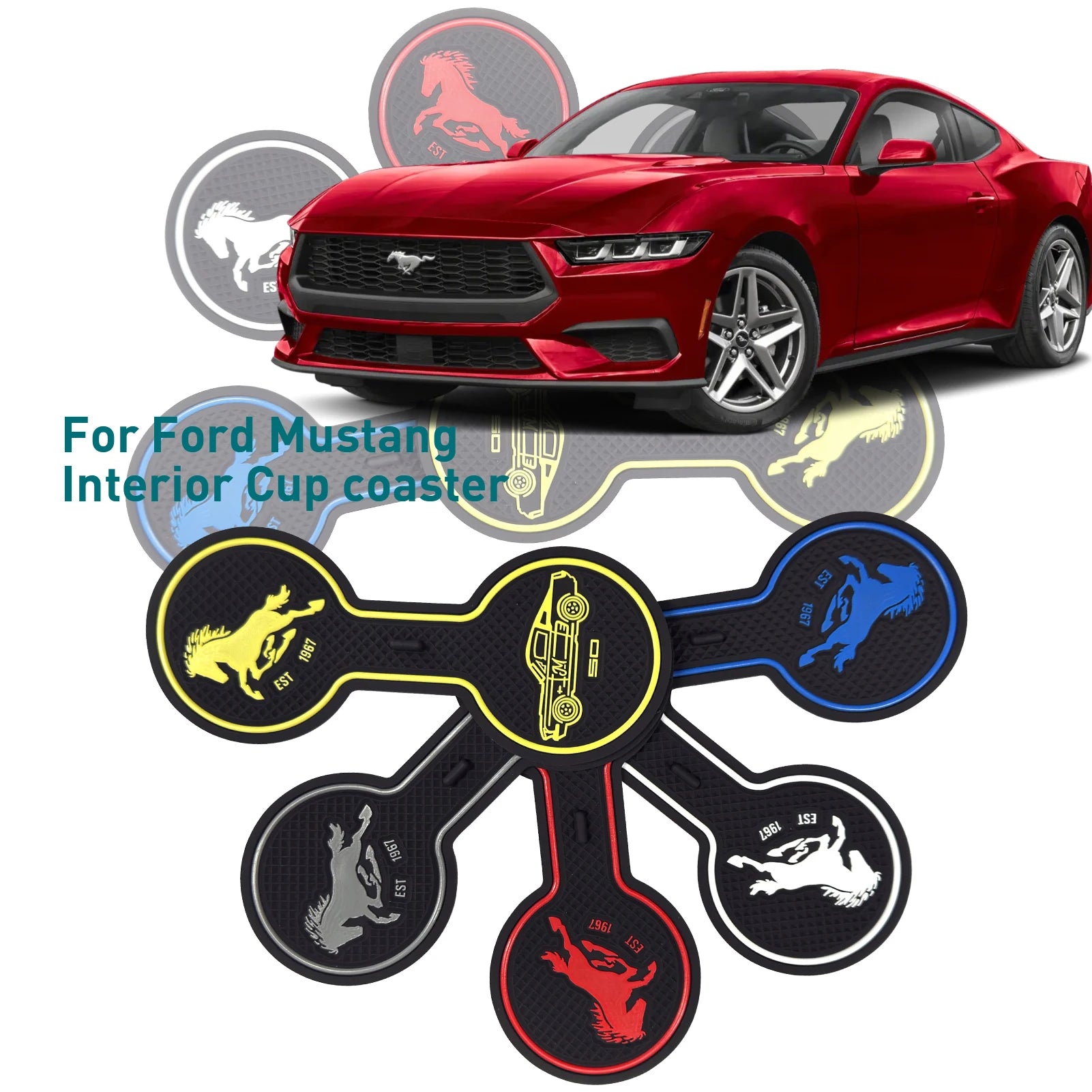 Non-Slip Cup Holder for Ford Mustang 2024+