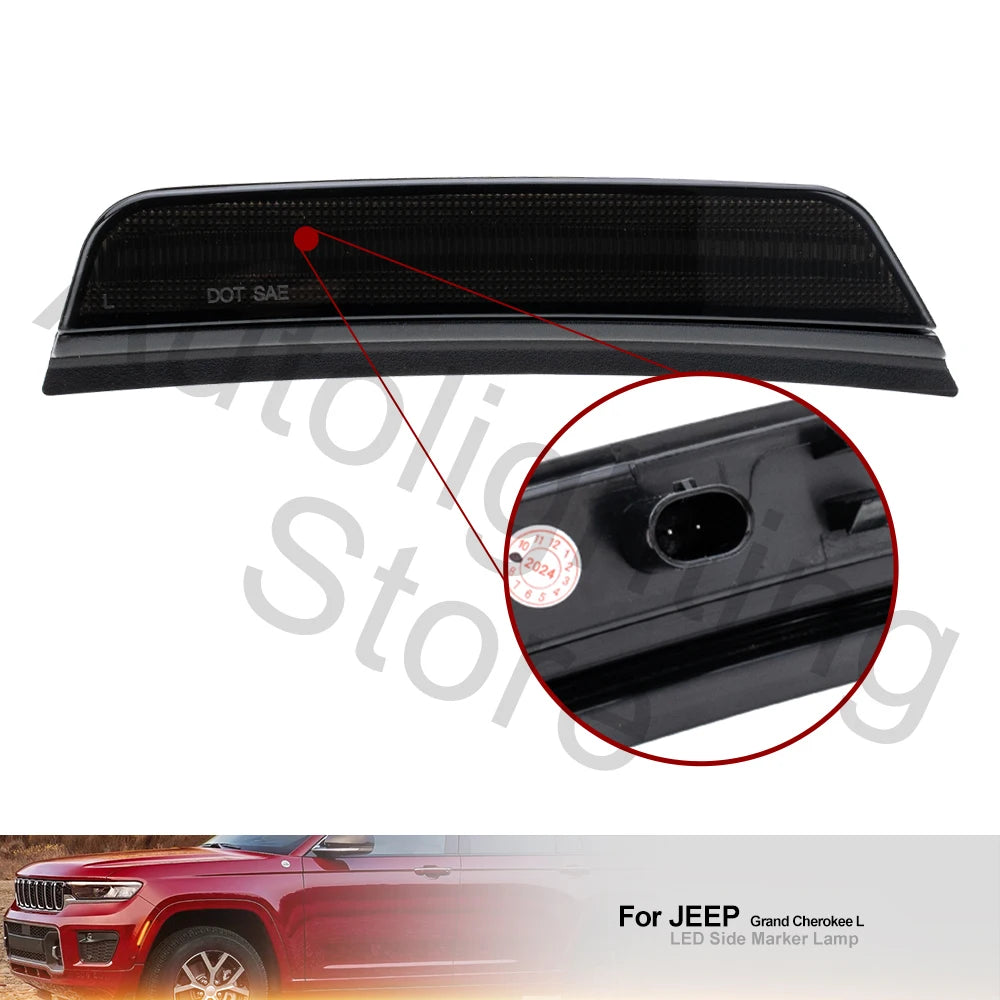 2X Front Side marker Lights For Jeep Grand Cherokee L WL 2021 2022 2023 2024 turn signal light accessories