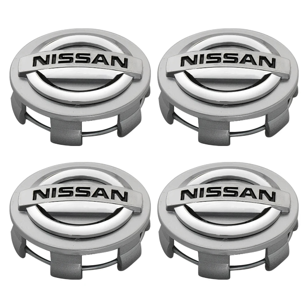 60mm Car Logo Wheel Center Caps Rim Badge Covers for Nissan Qashqai X J10 J11 Trail Tiida Teana Skyline Juke X-trail Accessories