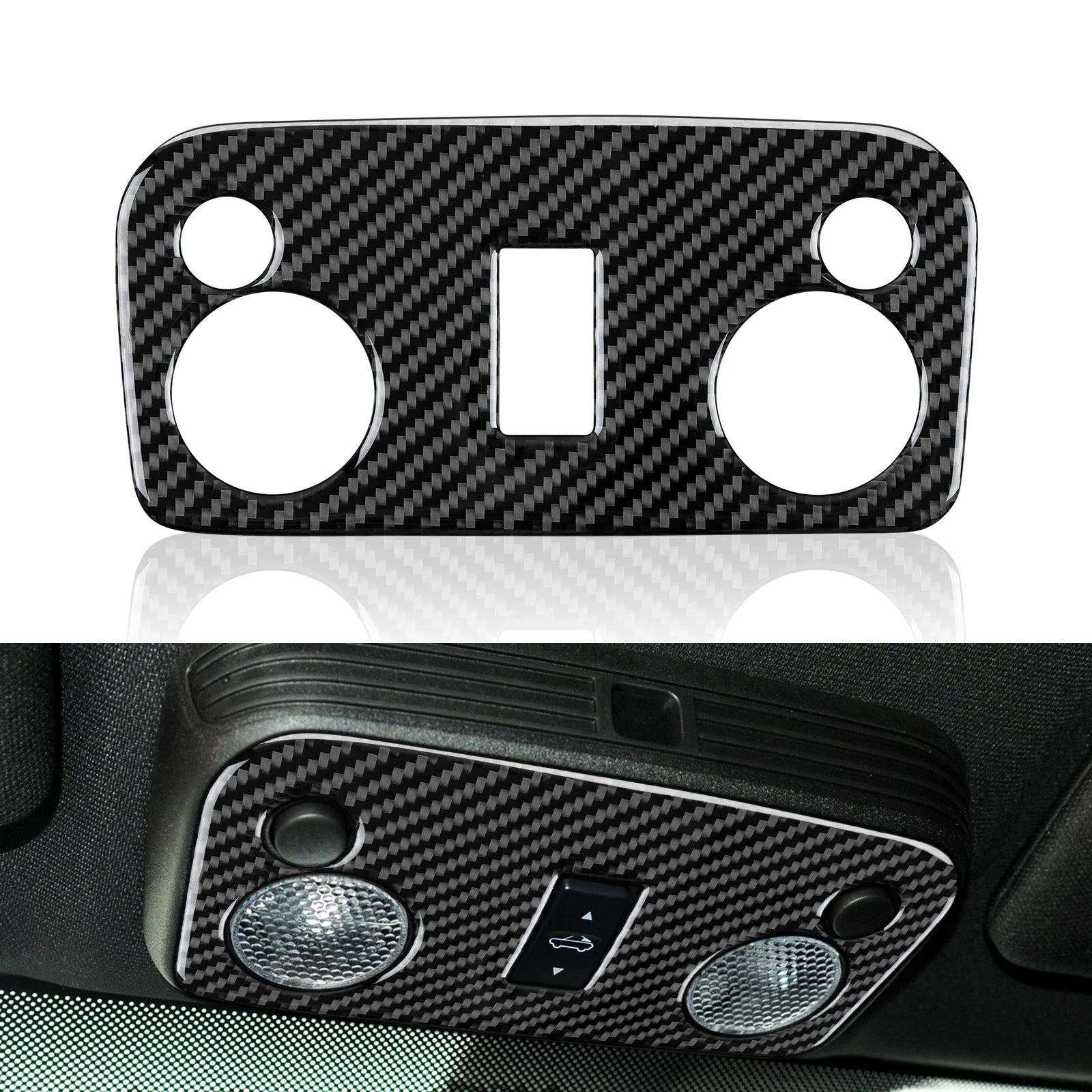 For Ford Mustang GT Shelby (2010-2014) Carbon Fiber Center Console Gear Shift Panel Steering Wheel Trim