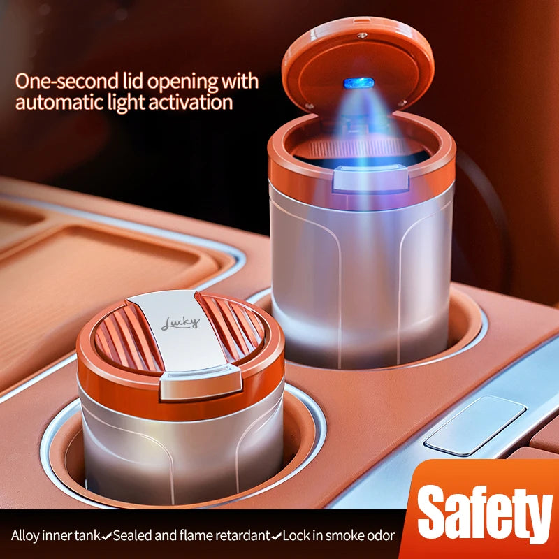 Car Ashtray With LED Lid