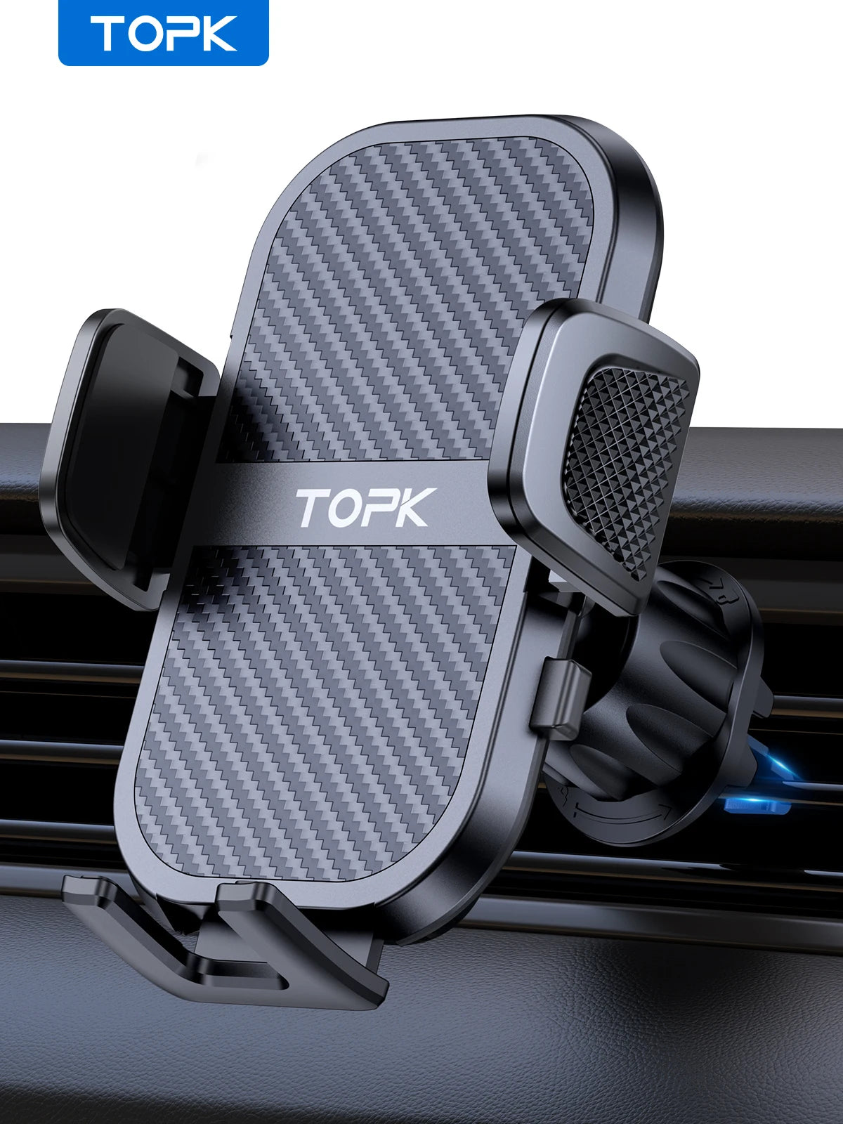 TOPK Air Vent Car Mount,[Big Phones&Thick Case Friendly] for All Phones