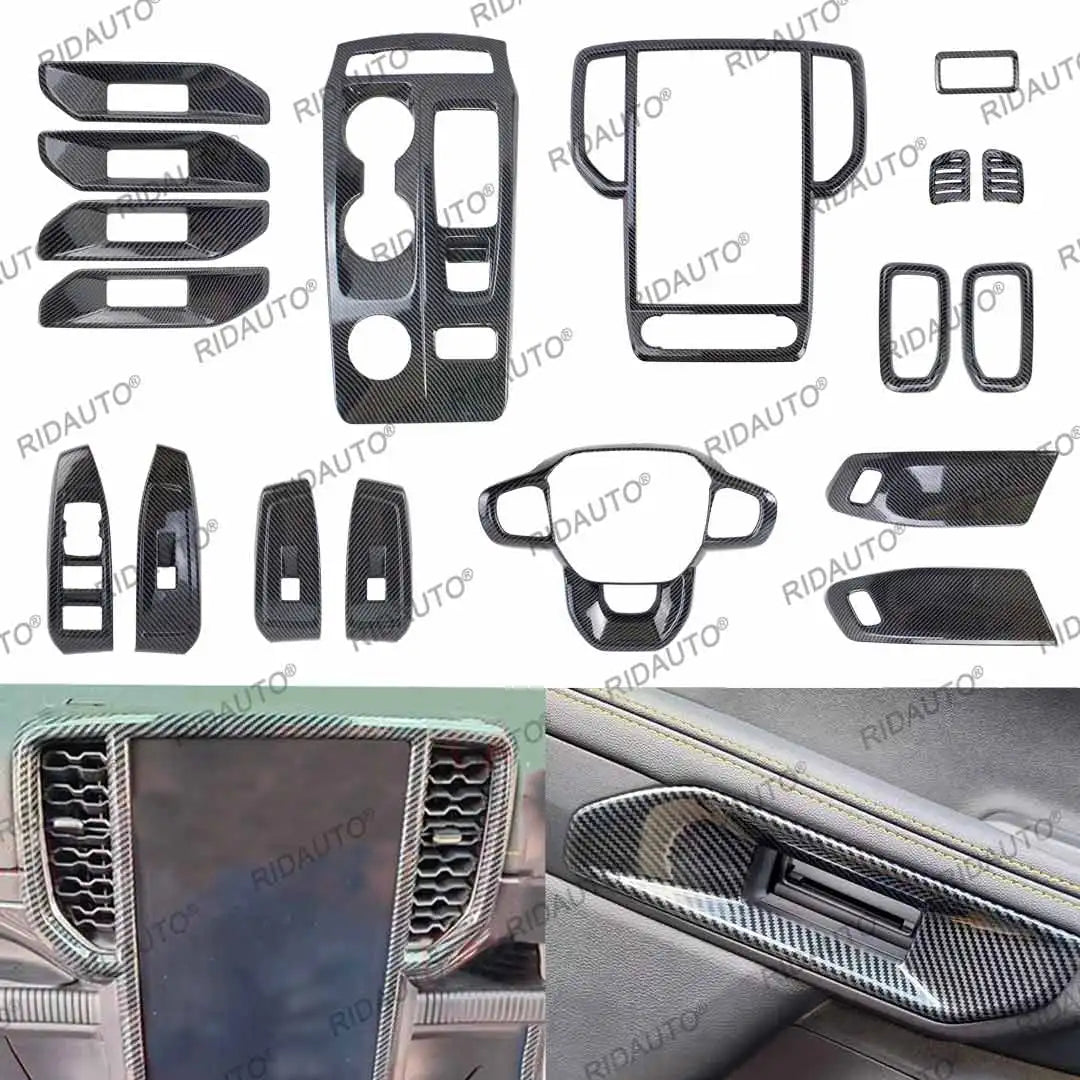 Carbon Fiber Interior Cover For FORD RANGER WILDTRAK 2023 2024