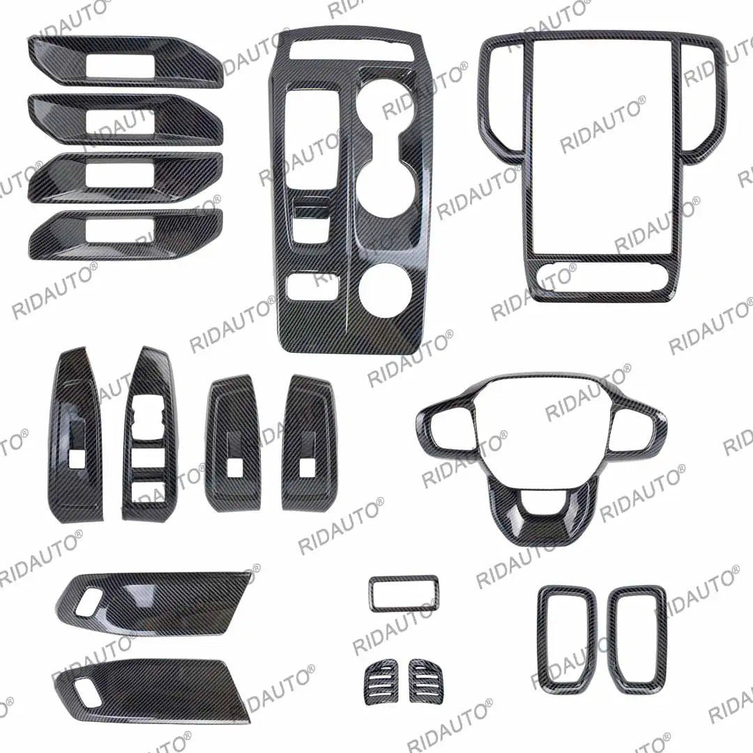 Carbon Fiber Interior Cover For FORD RANGER WILDTRAK 2023 2024