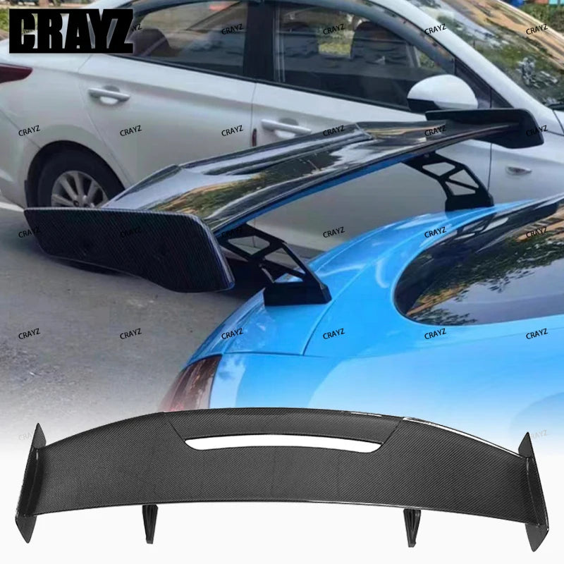 2025 Carbon Fiber & Gloss Black GT Style Rear Spoiler(universal)